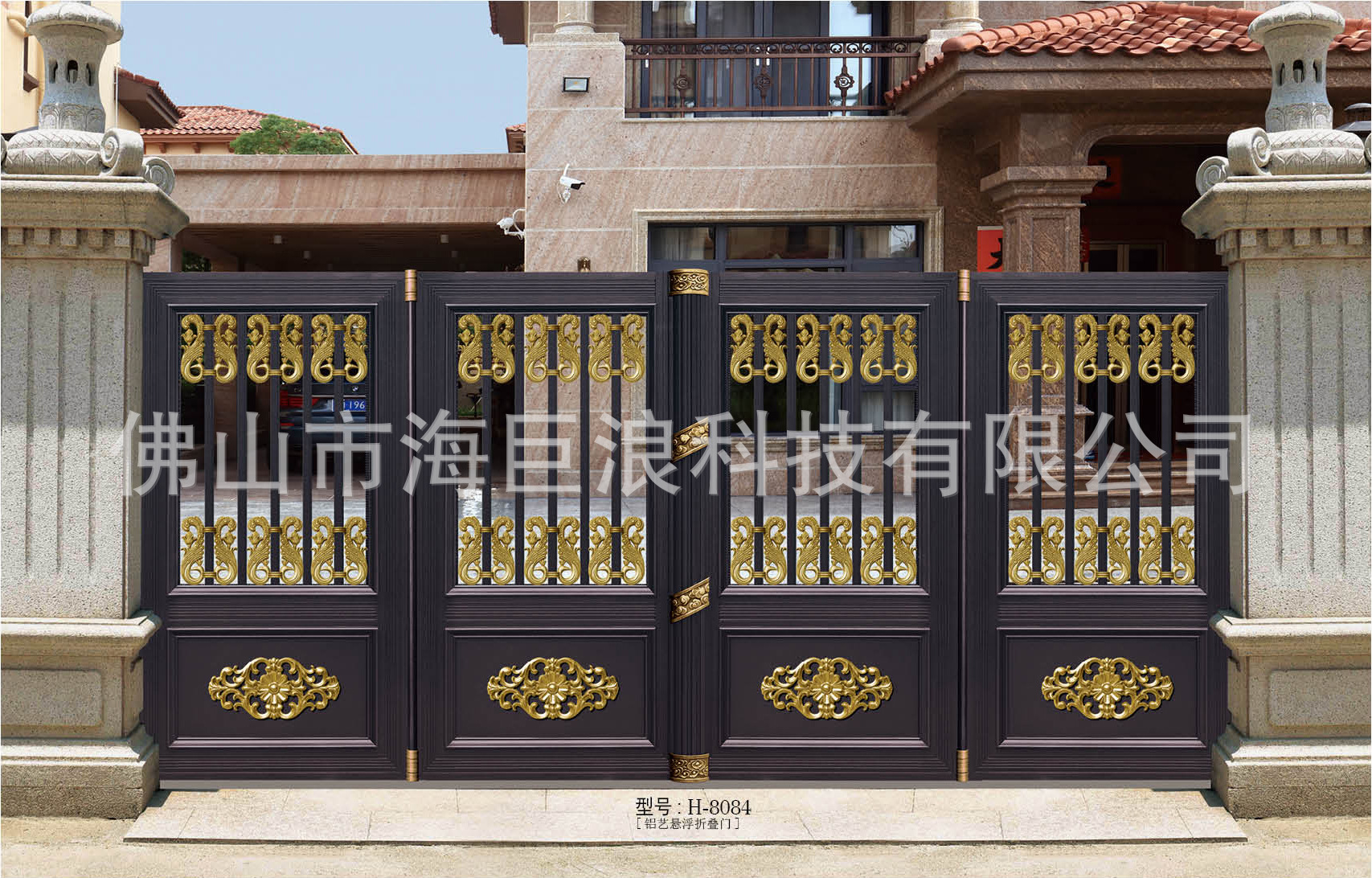 庭院悬浮门 庭院平移门庭院折叠门 电动悬浮门 悬浮折叠门示例图48
