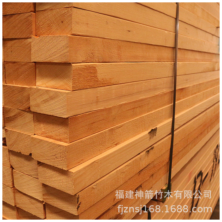 建筑工程方木厂家批发松木木方按需开料无皮少节两面小面光