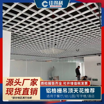 格栅铝天花批发 高铁站过道黑色吊顶格栅工程天花 佳得利黑规格颜色可定制